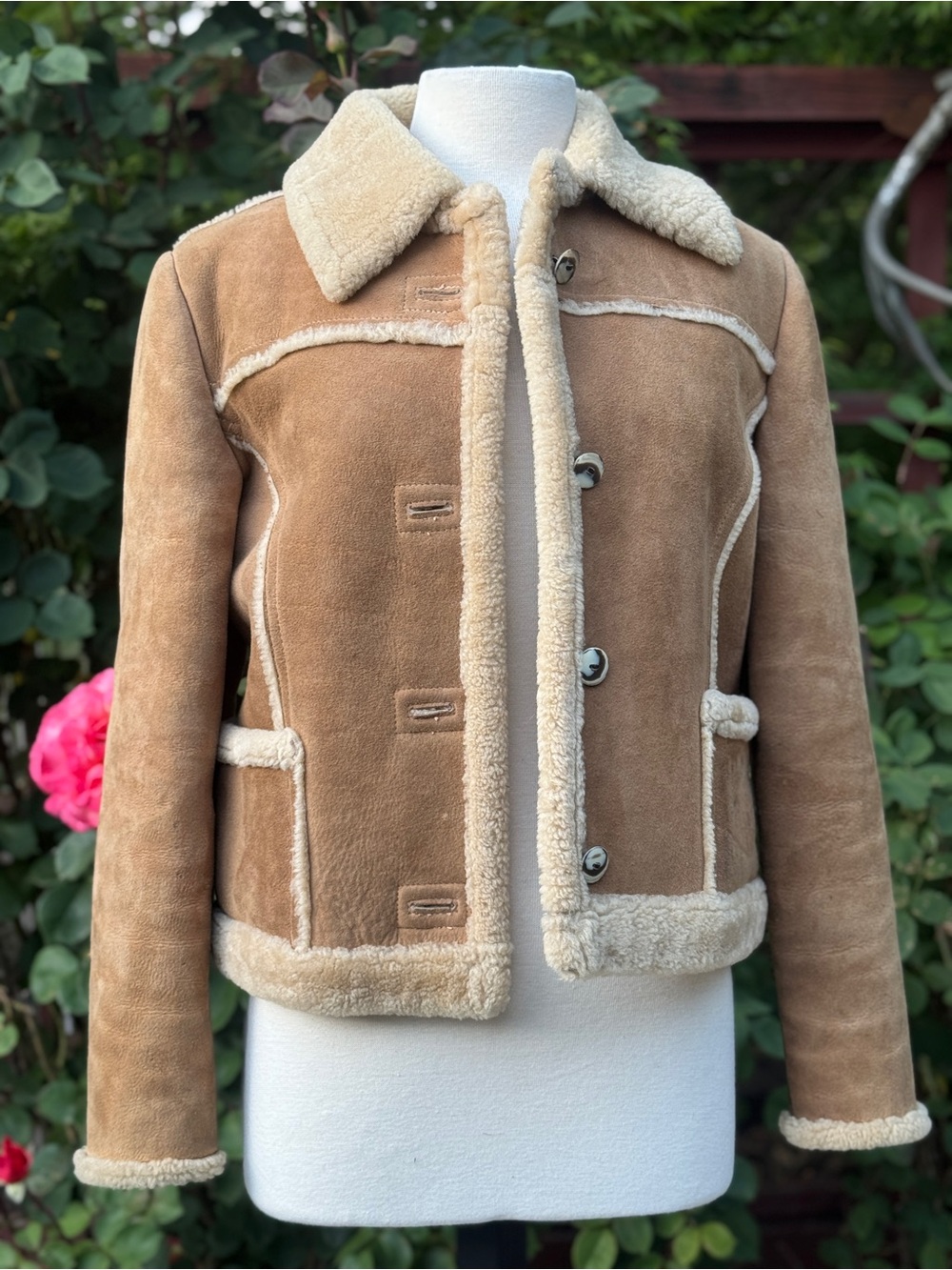 Tan Shearling-Lined Jacket